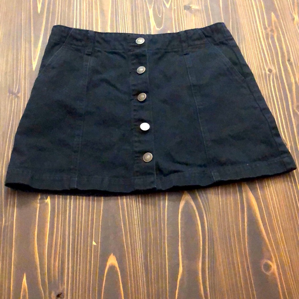 Button Up Mini Skirt